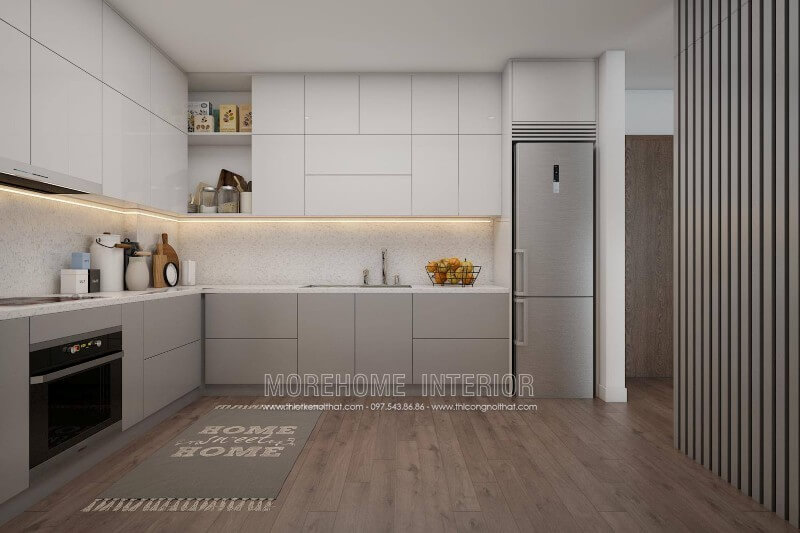 Nội thất căn bếp gọn gàng, thuận tiện cho công việc nấu nướng Thiết kế phòng bếp đẹp và sang trọng