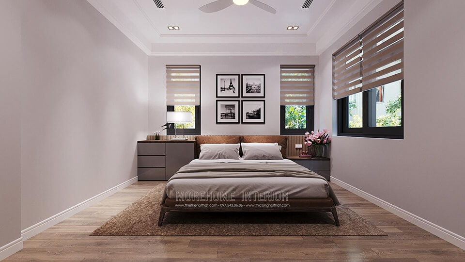 Giường ngủ biệt thự hiện đại Giường ngủ biệt thự hiện đại